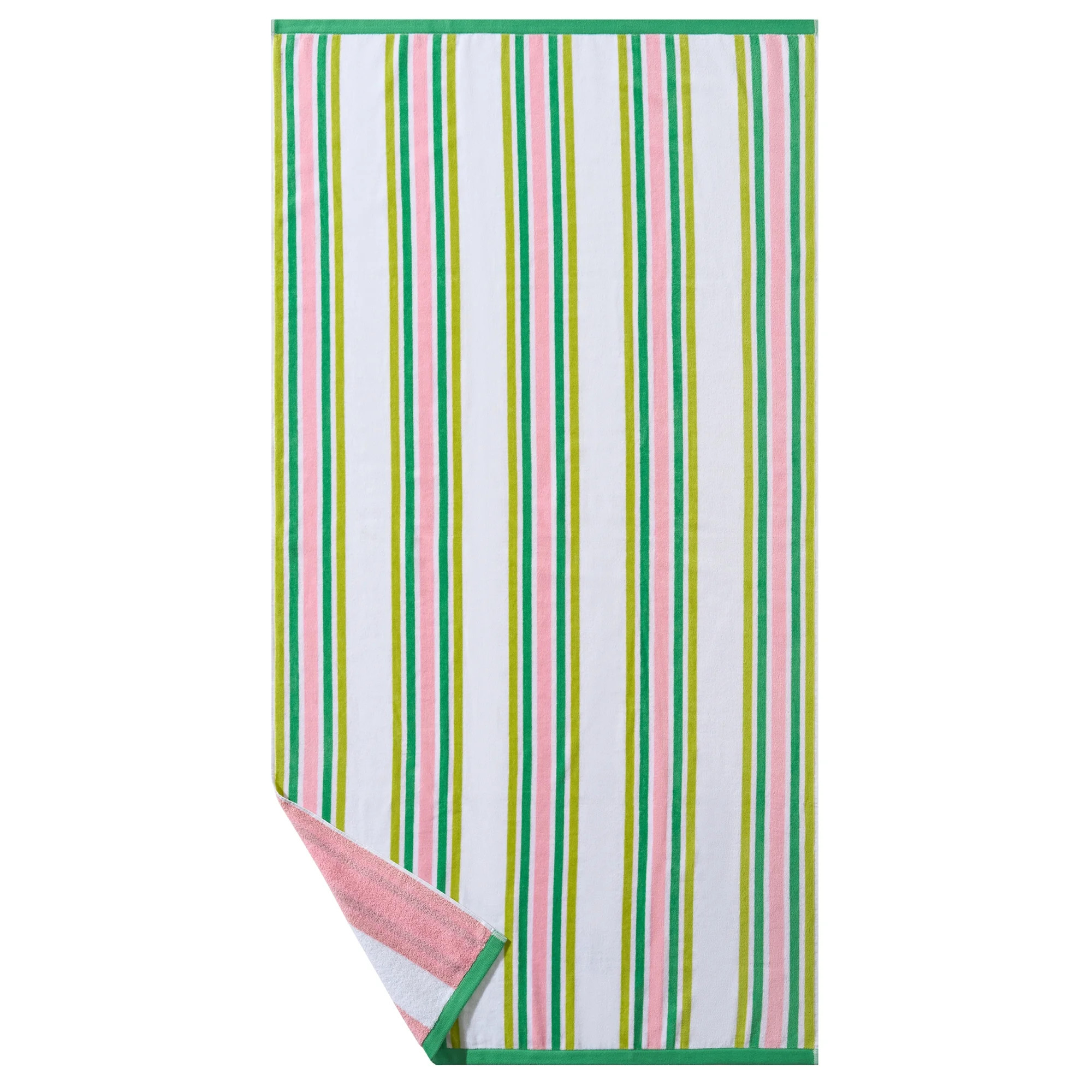 Better Homes & Gardens Cabana Stripe Oversized Beach Towel, 72" x 38", Pink | Walmart (US)