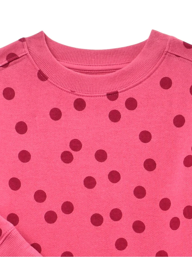 Wonder Nation Girls Graphic Sweatshirt and Joggers Fleece Set, 2-Piece, Sizes 4-18 & Plus | Walmart (US)