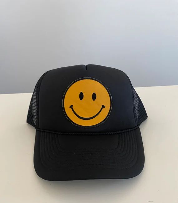 Black Smile Trucker Hat | Etsy | Etsy (US)