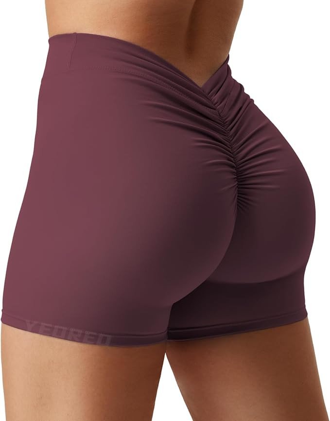YEOREO Daze Workout Shorts Womens Scrunch Butt Gym Shorts for Women V Back Booty Butt Lifting Bik... | Amazon (US)
