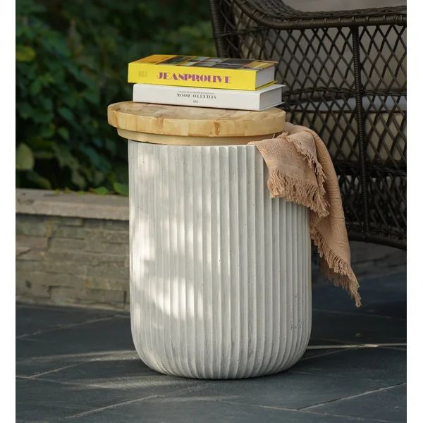 Tommen Cement Outdoor Side Table | Wayfair North America