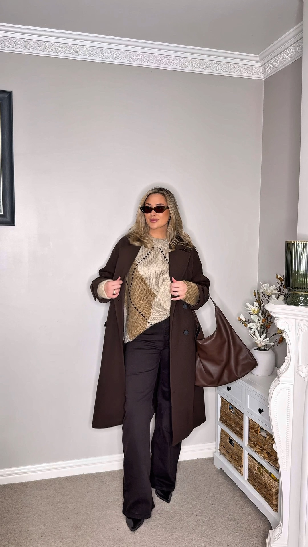 Zara, brown jumper, brown jeans, brown boots, winter outfit, ankle boots, tote bag, asos, H&M, 

#LTKuk #LTKstyletip #LTKwinter