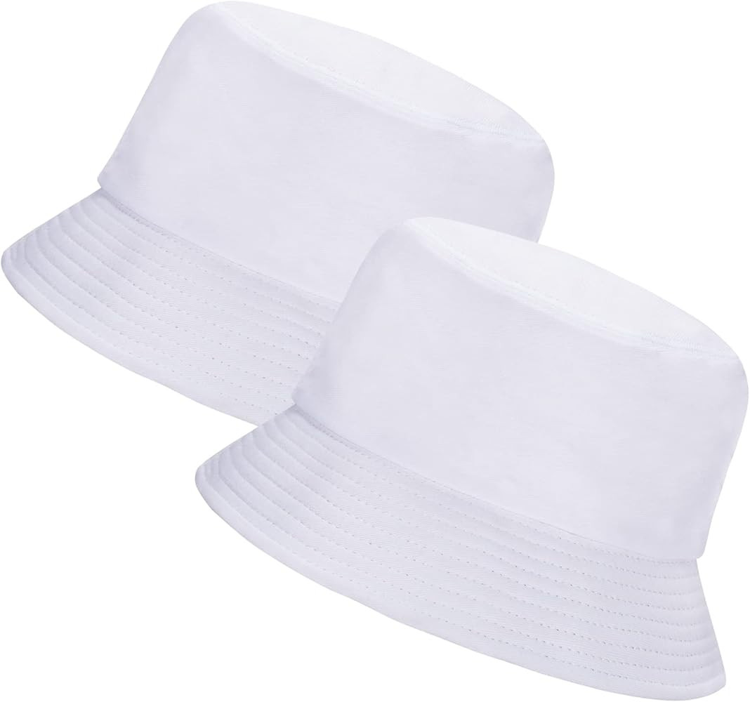 1 & 2 Pack Bucket Hat for Women Men Summer Travel Beach Sun Hat Outdoor Cap Unisex Bucket Hats | Amazon (US)