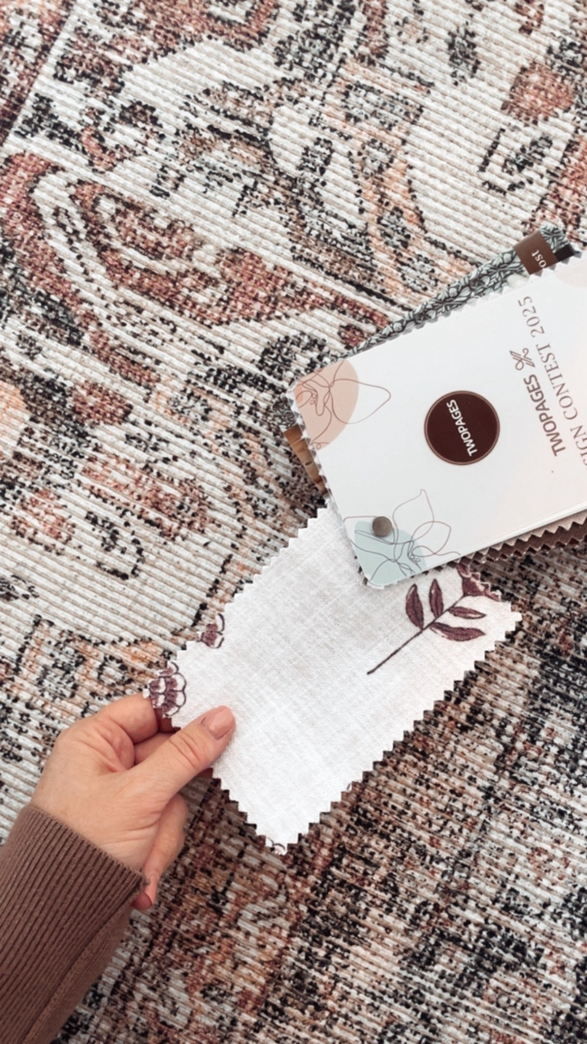 Looking at the Izara Vintage area rug from Rugs USA up close with this burgandy floral printed curtain fabric from Two Pages. 

This area rug has shades of pink, mauve and gray. It’s under $100 right now for the 7’10”x10’ size! 

#LTKSaleAlert #LTKHome