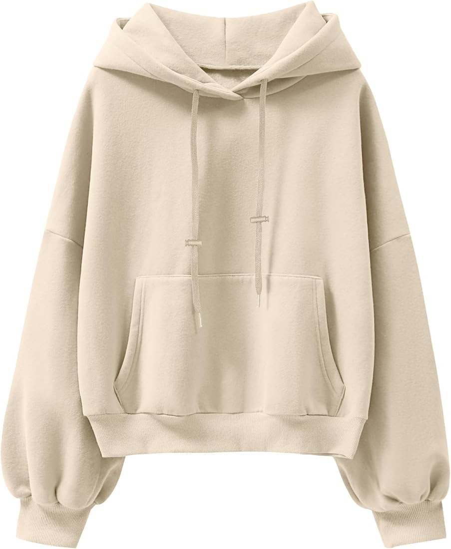 ANRABESS Womens Oversized Hoodies Lantern sleeve Fleece Sweatshirts 2024 Winter Loose Pullover Te... | Amazon (US)