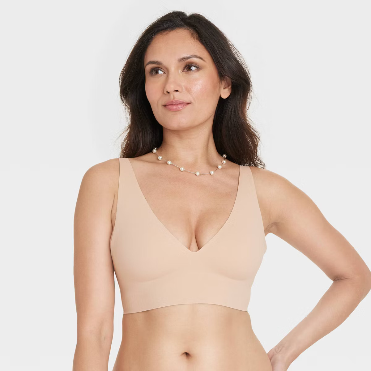 Women's Luxury Collection Bonded Microfiber Plunge Bralette - Auden™ | Target