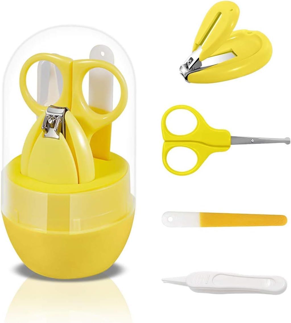 Baby Nail Kit, Molylove 4-in-1 Baby Nail Care Set with Cute Case, Baby Nail Clipper, Scissors, Na... | Amazon (US)