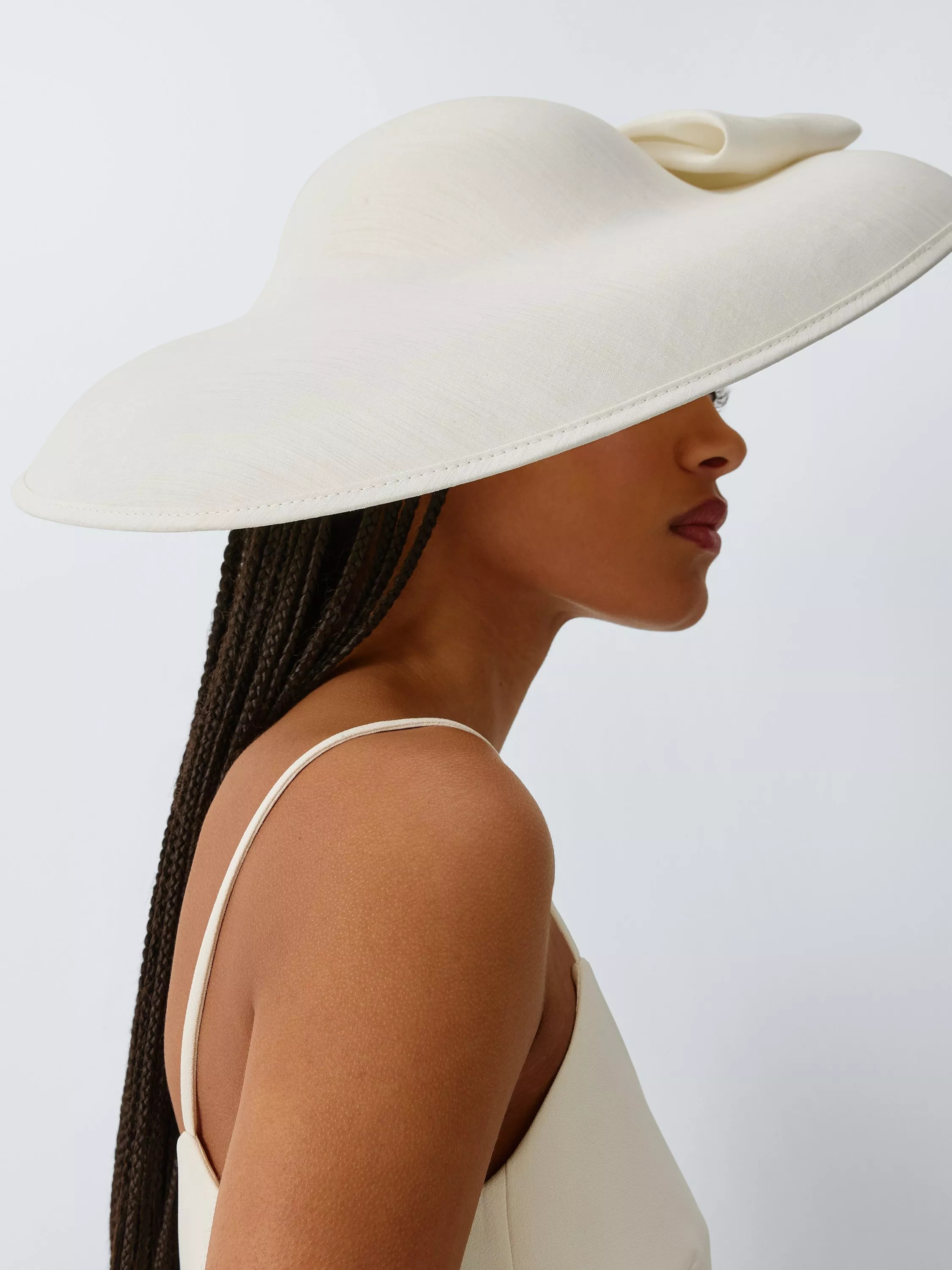 Clement Downward Brim Hat, Ivory | John Lewis (UK)