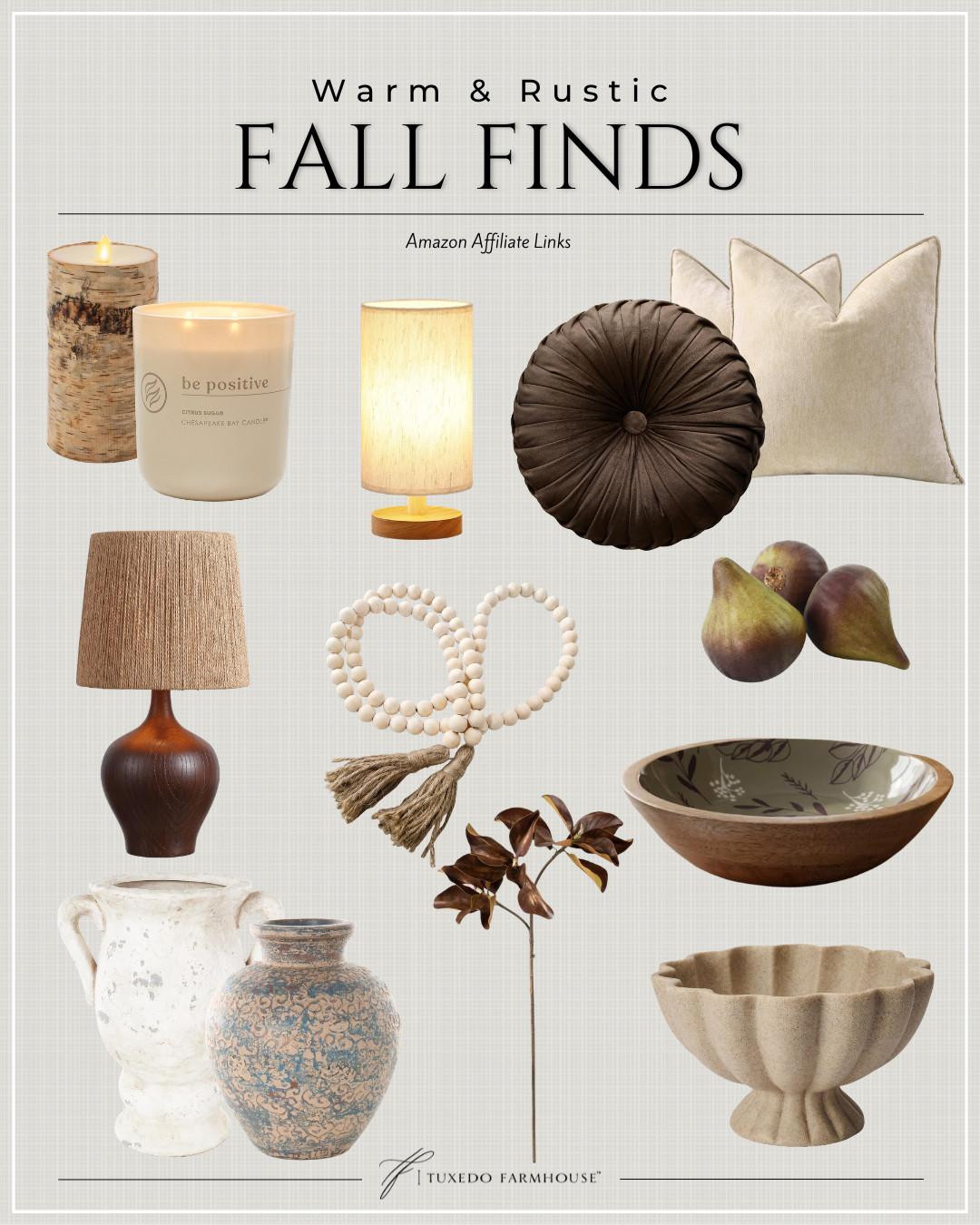 Warm, rustic fall finds with all the cozy texture I love this time of year. 🍂 Rich chocolate brown, creamy neutrals, warm wood, soft lighting and pretty seasonal accents make these Amazon finds so easy to mix into your fall decorating.

#LTKHome #LTKSeasonal #LTKStyleTip #AmazonHome #FallDecor #AmazonFinds #CozyHome #NeutralFallDecor 

 #LTKSeasonal #LTKHome #LTKSaleAlert