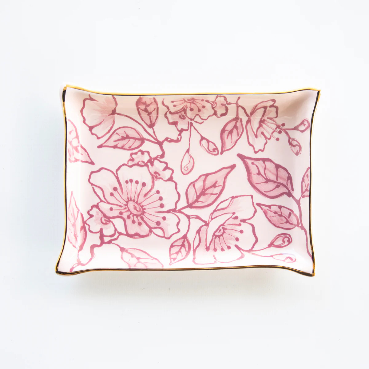 Pink Blossom Chinoiserie Pinch Dish | Susan Gordon Pottery