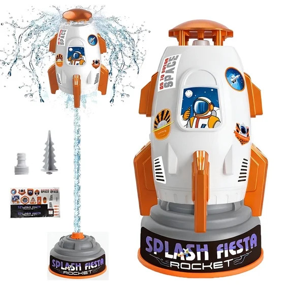 Adofi Sprinkler Rocket Launcher Outdoor Water Toys for Kids, Rocket Design Water Powered Liftoff ... | Walmart (US)