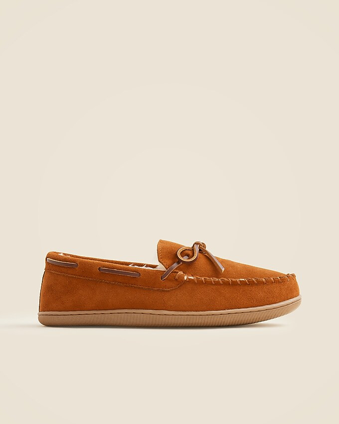 Sherpa-lined suede slippers | J. Crew US