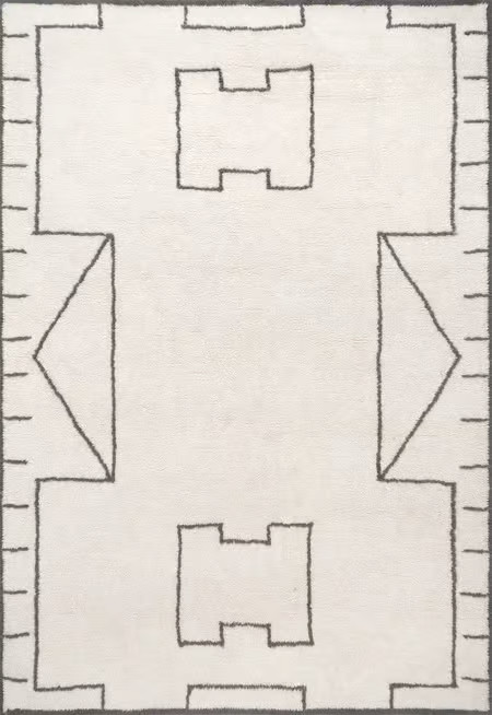 Ivory Brielle Wool Washable Area Rug | Rugs USA