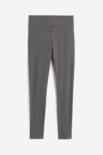 Cotton leggings - Dark grey - Ladies | H&M GB | H&M (UK, MY, IN, SG, PH, TW, HK, KR)