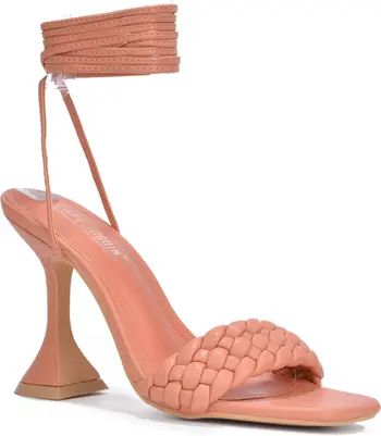 CAPE ROBBIN Curve Braided Sandal with Wrap Around Strap | Nordstromrack | Nordstrom Rack