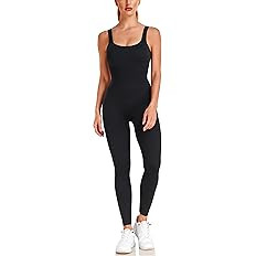 GymNatural Women's Workout Jumpsuit Yoga Ribbed One Piece Outfits Athletic Rompers Tummy Control ... | Amazon (US)