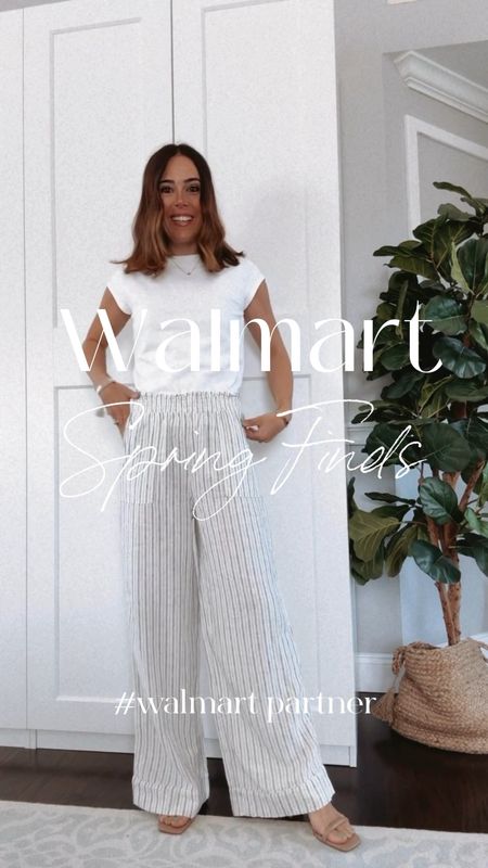 Comment LINK for details to my latest @walmartfashion haul for Spring 🩷 These linen wide leg pants are 🙌🏻 Which is your favorite?! #walmartpartner #walmartfashion 

#LTKfindsunder50 #LTKshoecrush #LTKSeasonal