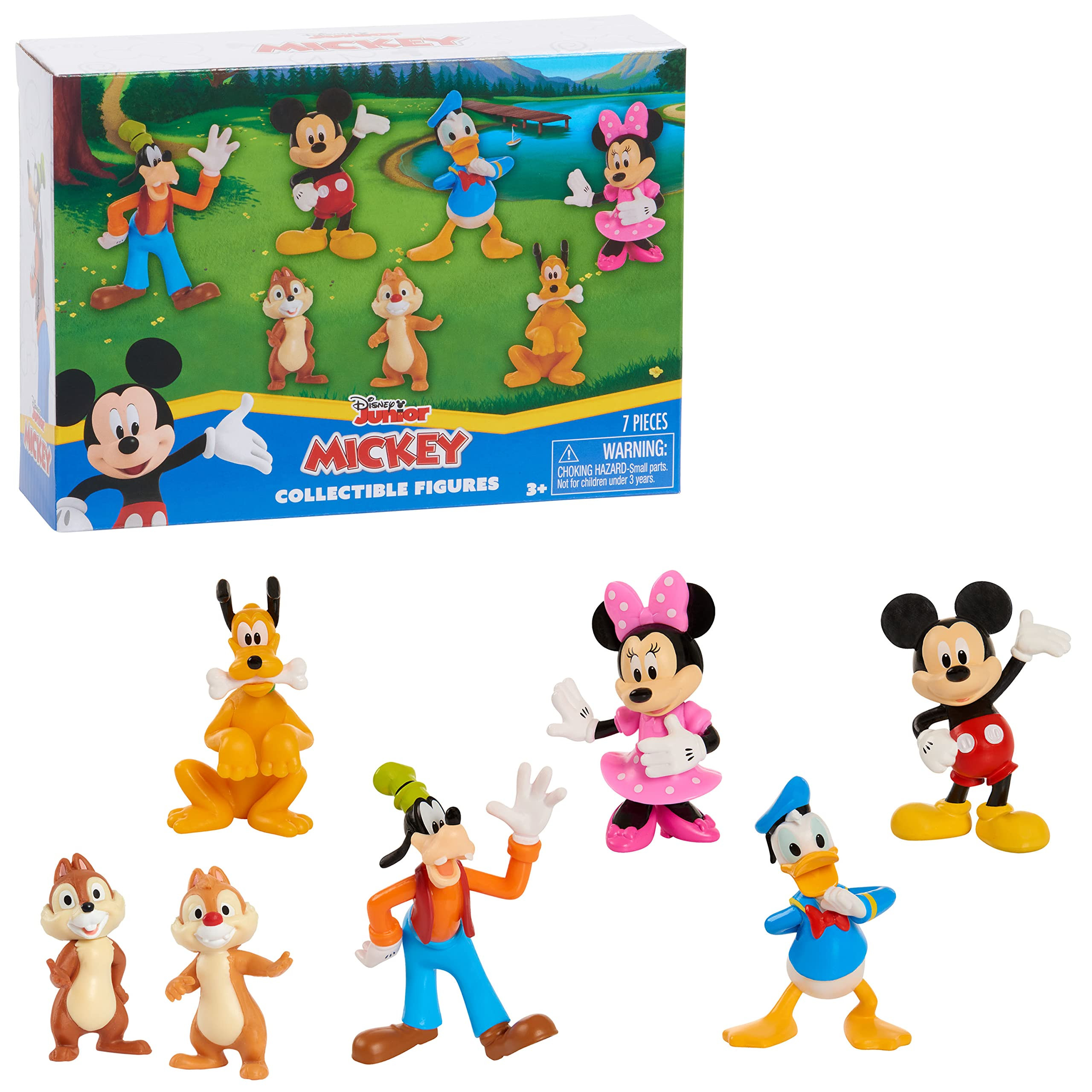 Mickey Mouse 7-Piece Figure Set, Mickey Mouse Clubhouse Toys, Kids Toys for Ages 3 Up, Amazon Exc... | Amazon (US)