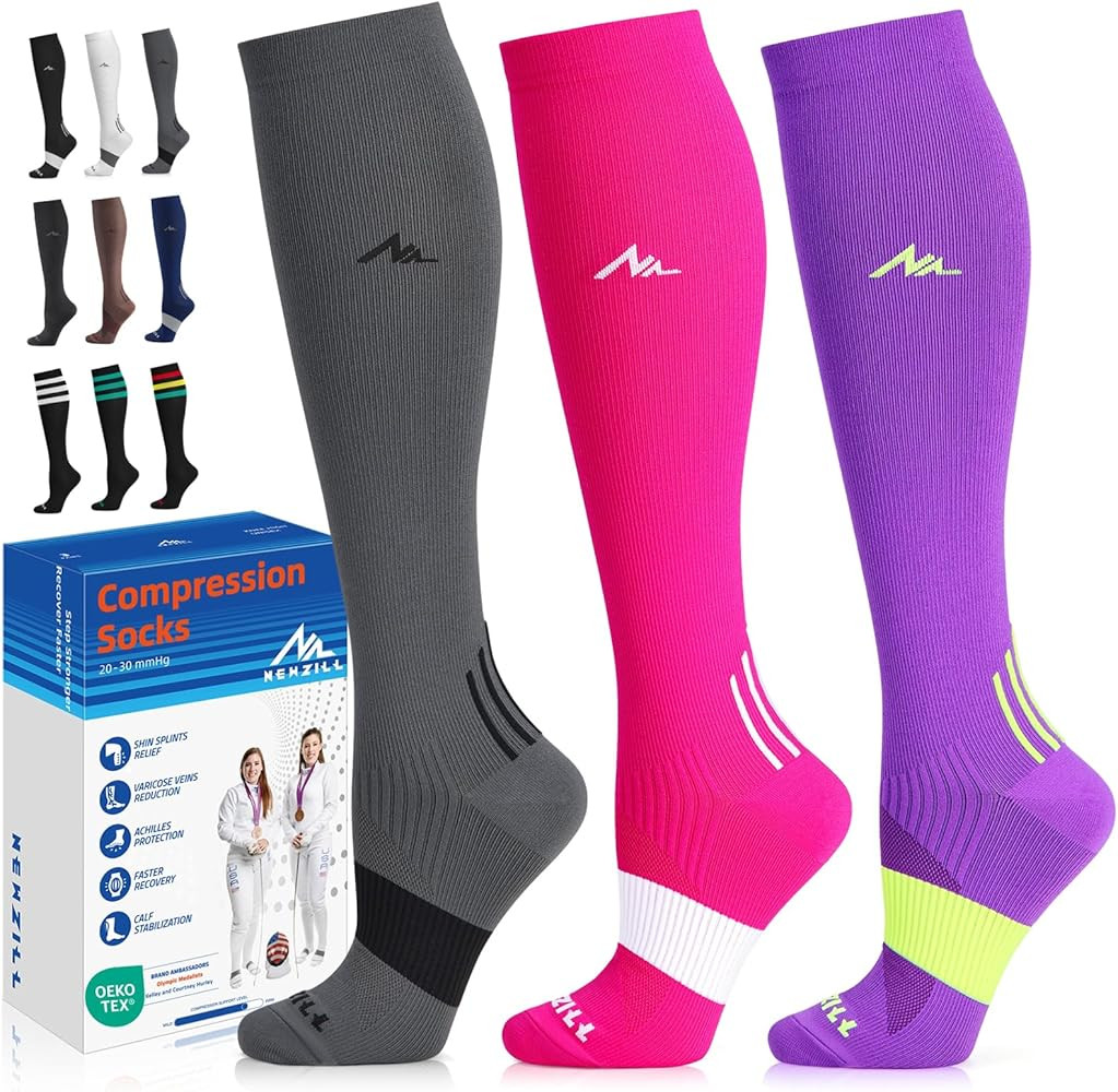 NEWZILL Medical Compression Socks for Women & Men, 20-30 mmHg Knee-High Support for Circulation, ... | Amazon (US)