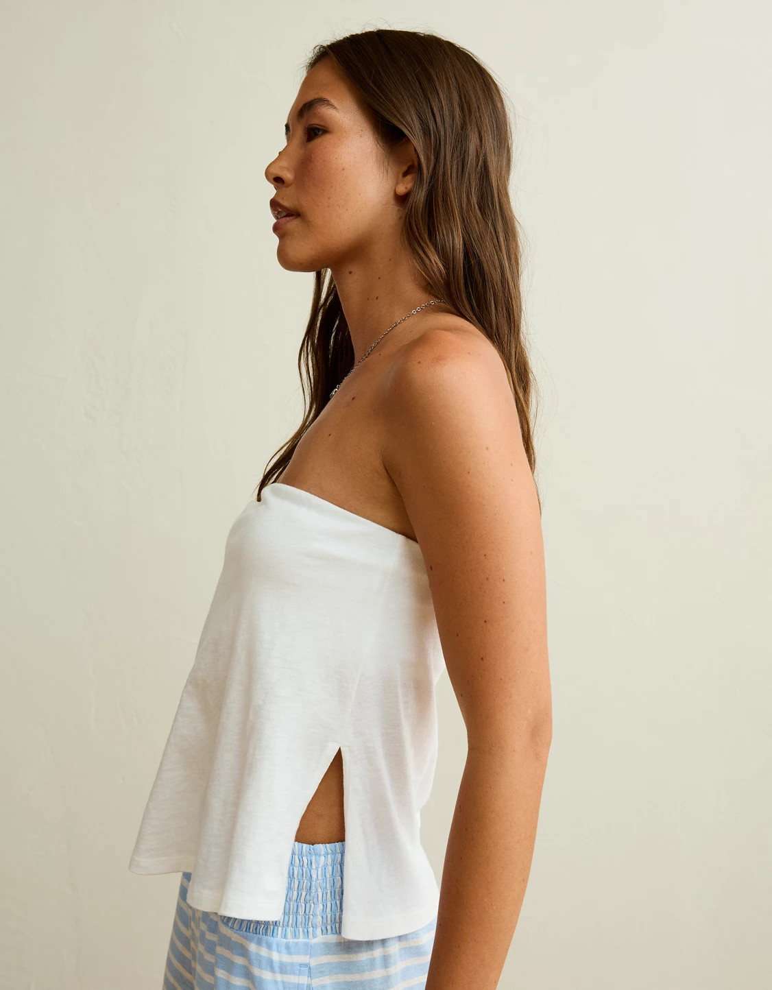 AE Sunchaser Side-Slit Babydoll Tube Top | American Eagle Outfitters (US & CA)
