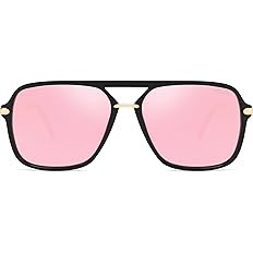 SOJOS Sunglasses for Women & Men, Square, Retro, Polarized Lens, Trendy Aviator, 90s Shades | Amazon (US)