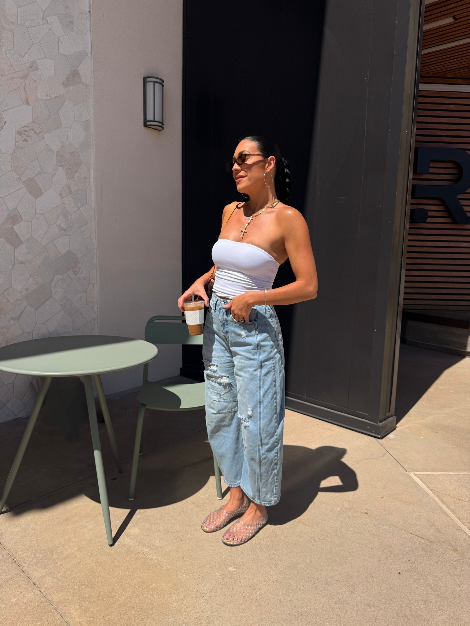 Todays outfit of the day! 
Amazon tube top size small 
Walmart jeans size 0 
Walmart jelly slides 


#LTKootd #LTKgrwm #LTKdayinmylife