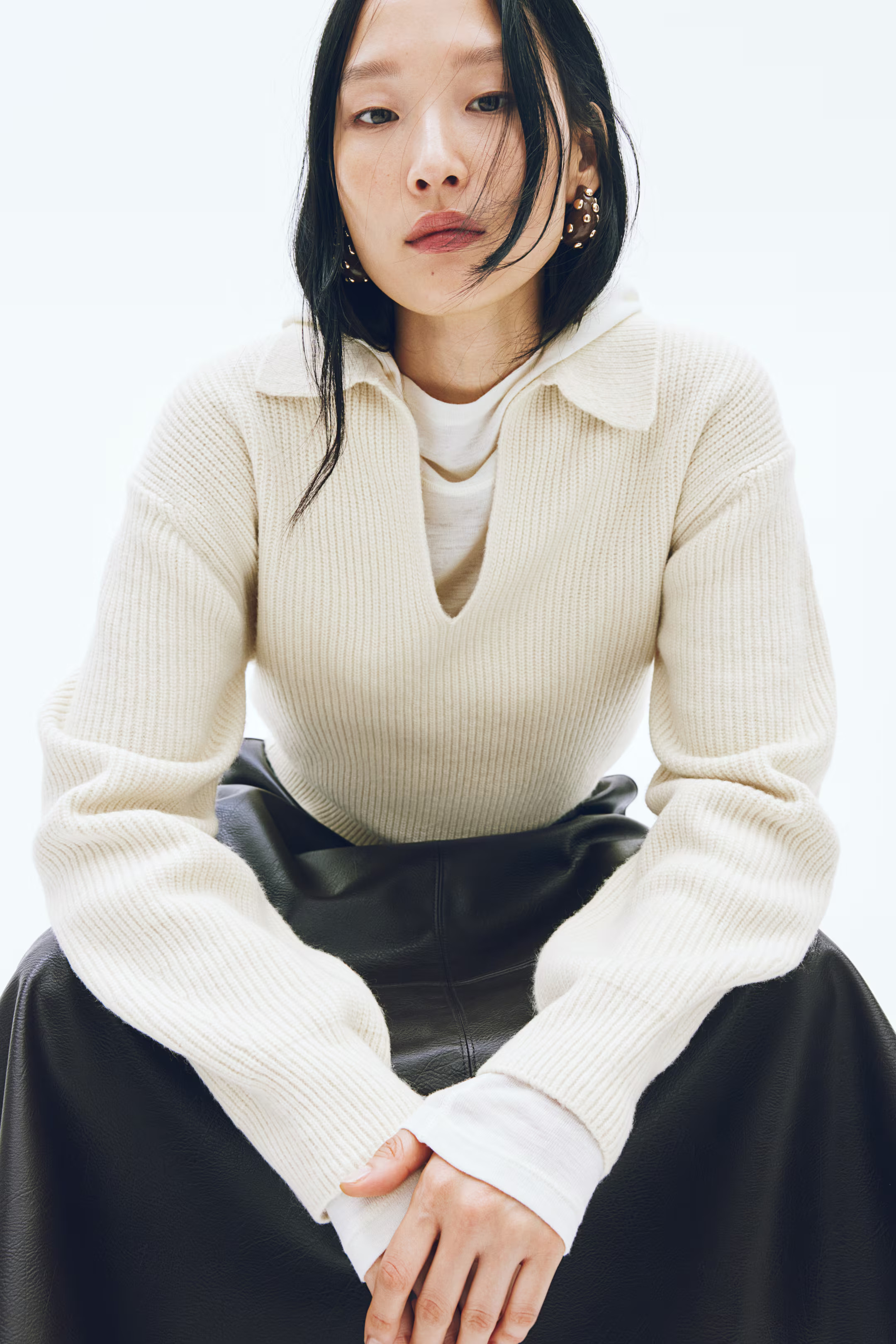 Rib-knit collared jumper | H&M (UK, MY, IN, SG, PH, TW, HK)