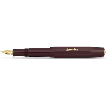 Kaweco CLASSIC SPORT Fountain Pen Bordeaux with 23 Carat Gold-Plated Steel Nib and Iridium Tip fo... | Amazon (UK)