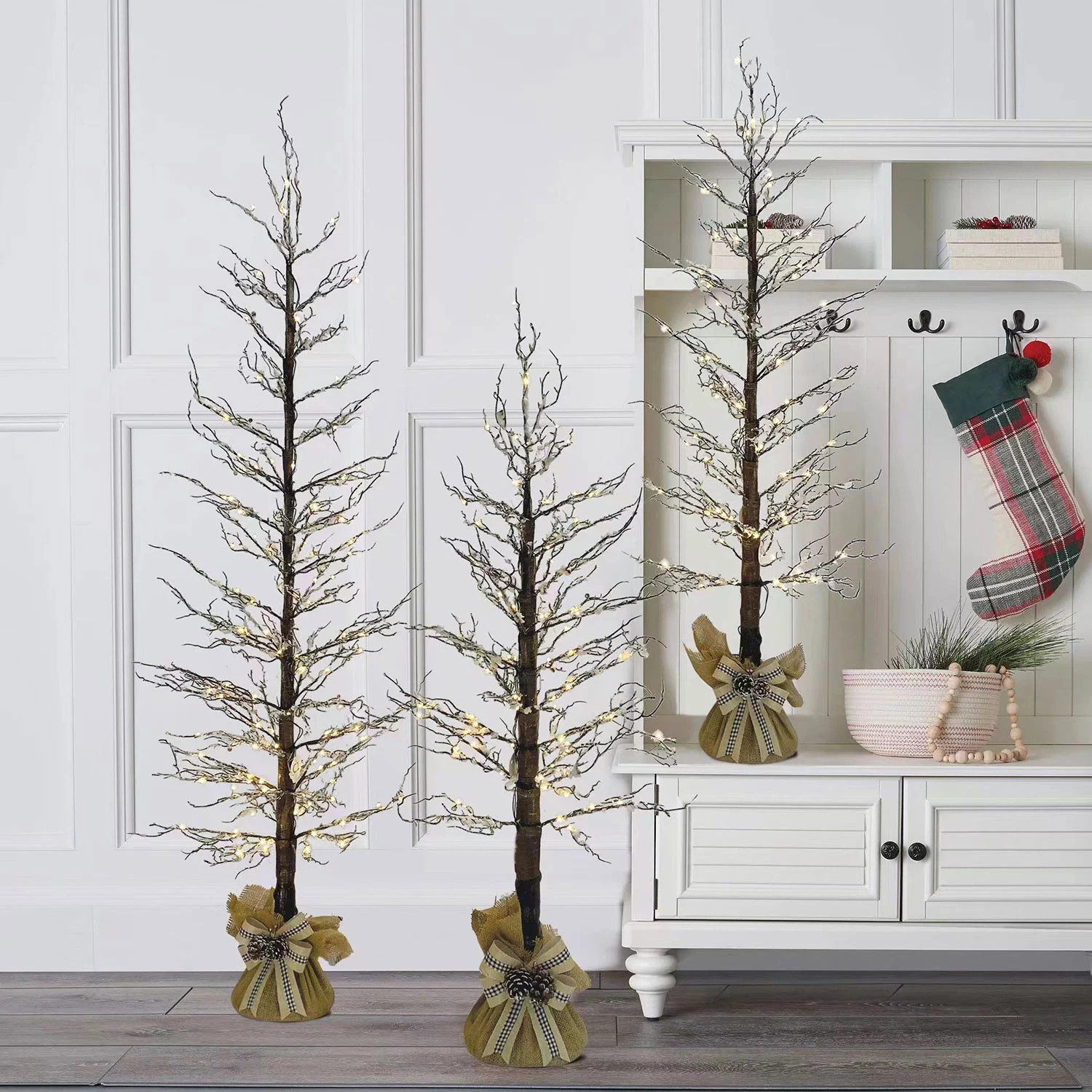 Member's Mark Pre-Lit Set of 3 Winter Branch Trees | Sam's Club