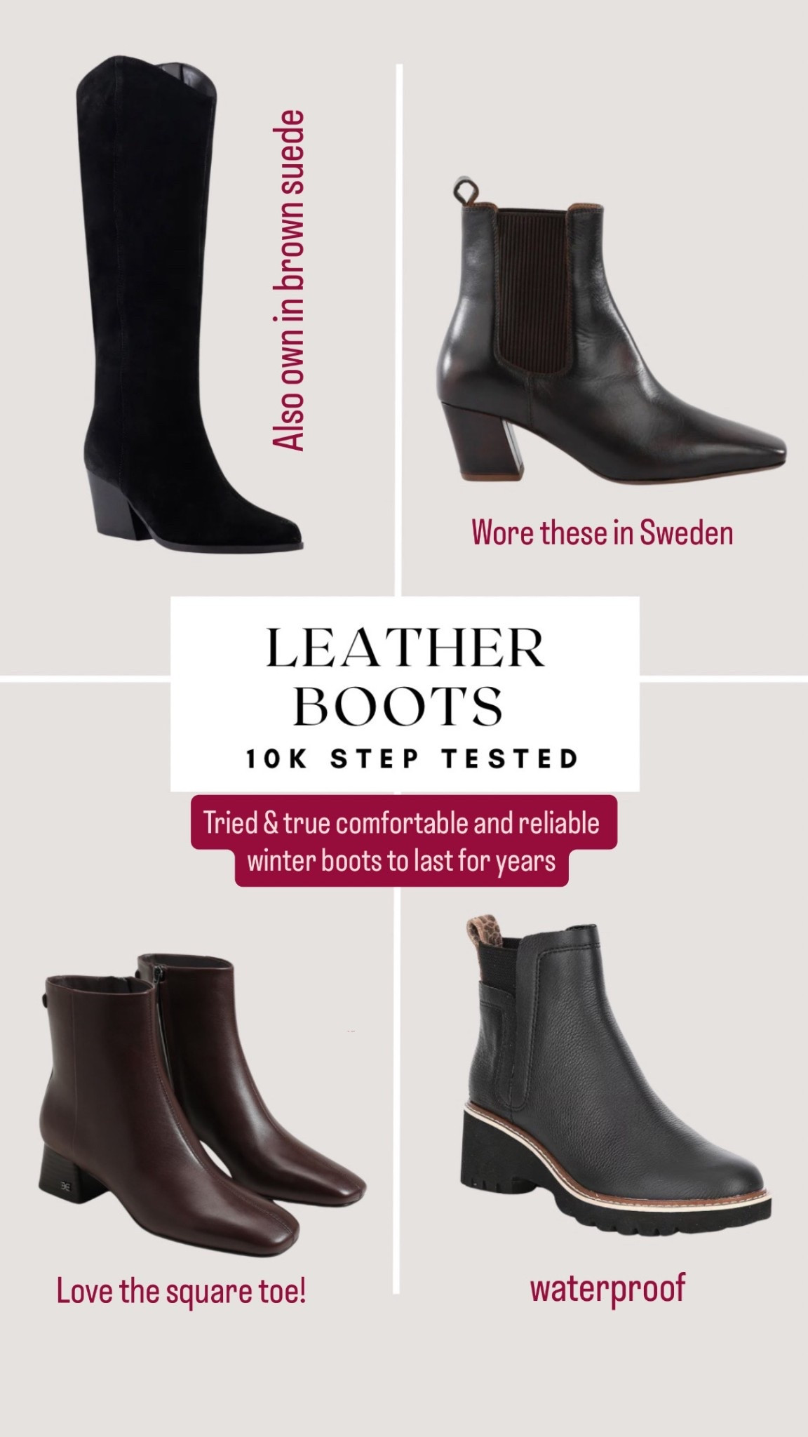 10,000 step tested leather boots for fall and winter 


#LTKPetite #LTKSaleAlert #LTKSeasonal