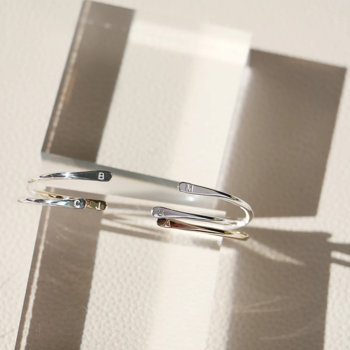 to the end cuff personalized {silver + gold} | Chic Mama Jewelry