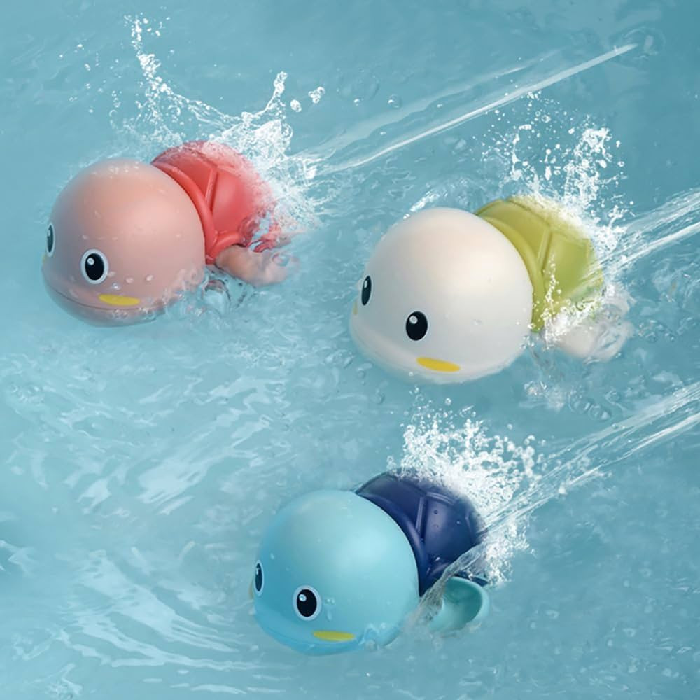 Juguetes de baño para bebés, juguetes de tortuga de natación para niños pequeños, juguetes f... | Amazon (US)