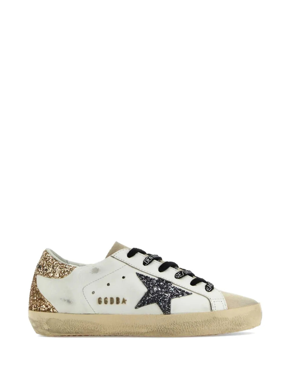 Golden Goose Super-Star glitter-embellished Sneakers | Neutrals | FARFETCH | Farfetch Global