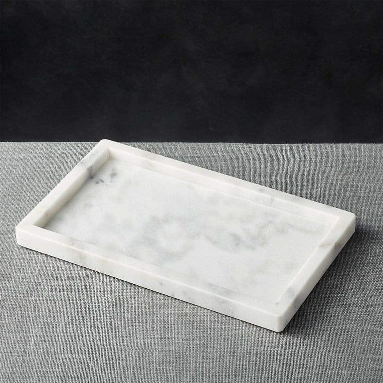 INA KI Natural Marble Serving | Counter Top | Vanity Organizer | Bath , Multipurpose Tray (White)... | Walmart (US)