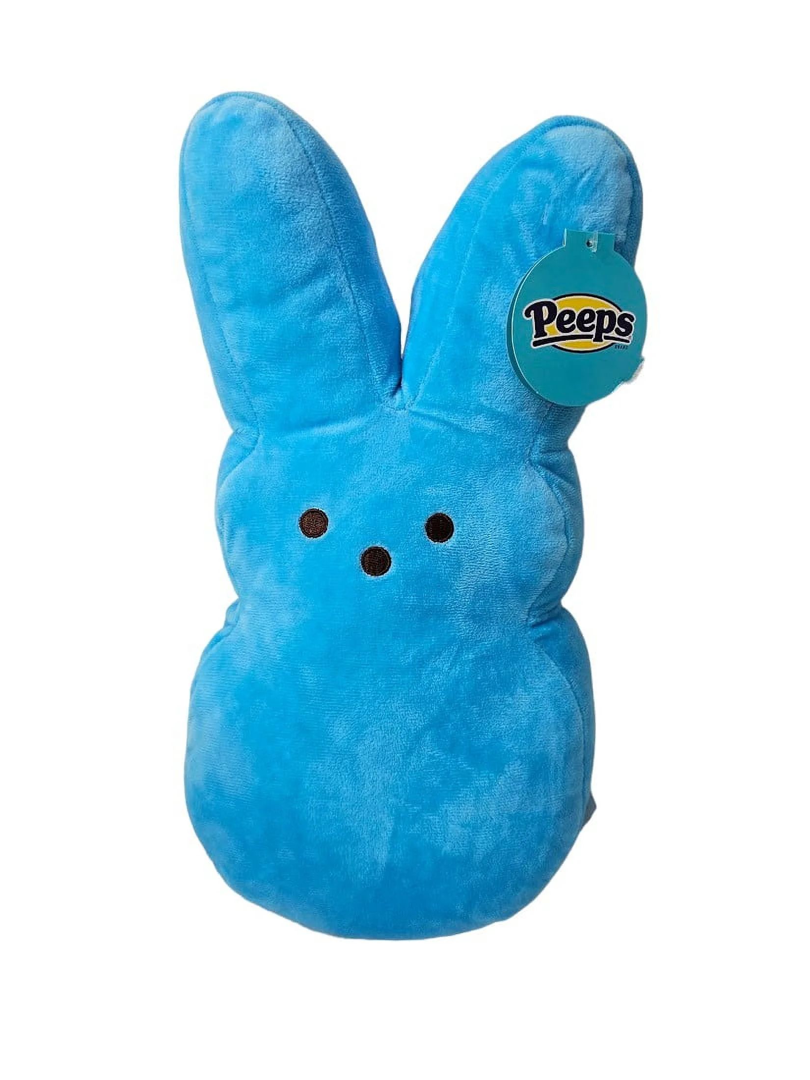 Peeps Large Marshmallow Bunny Easter Plush, 15-in - Blue | Walmart (US)