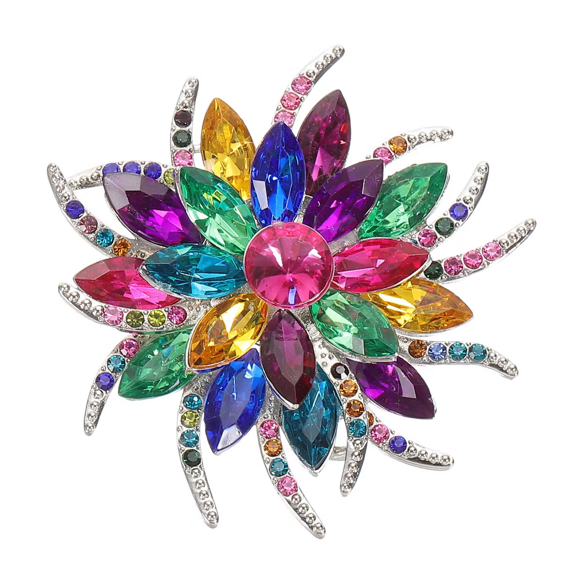 Unique Bargains Women's Rhinestone Flower Brooch Pin | Target