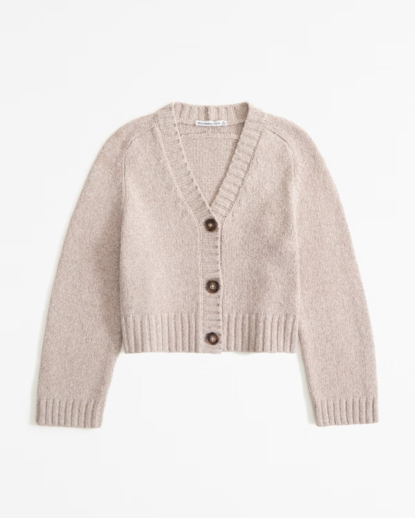 Women's Cotton-Blend Short Cardigan | Women's Tops | Abercrombie.com | Abercrombie & Fitch (US)