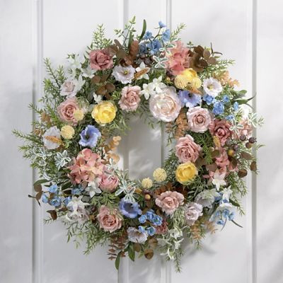 Springtime Cottage Wreath, 28" | Grandin Road