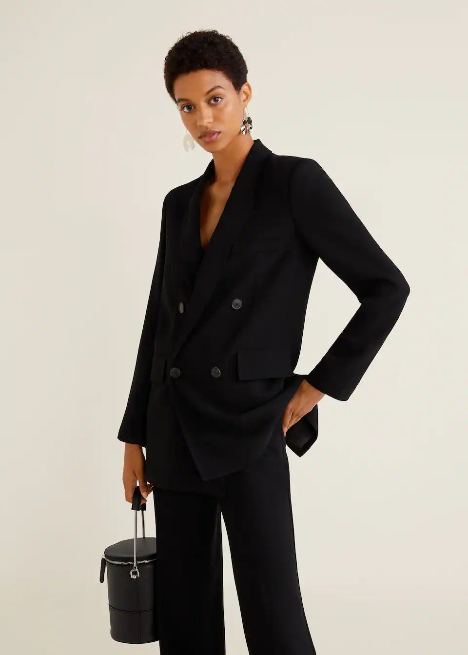 Double-breasted structured blazer - f foBlazers Women | MANGO (US)