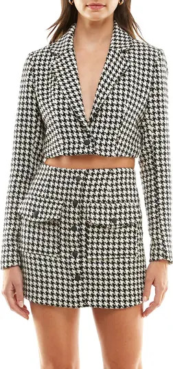 WAYF x Jourdan Sloane As If Houndstooth Crop Blazer | Nordstrom | Nordstrom