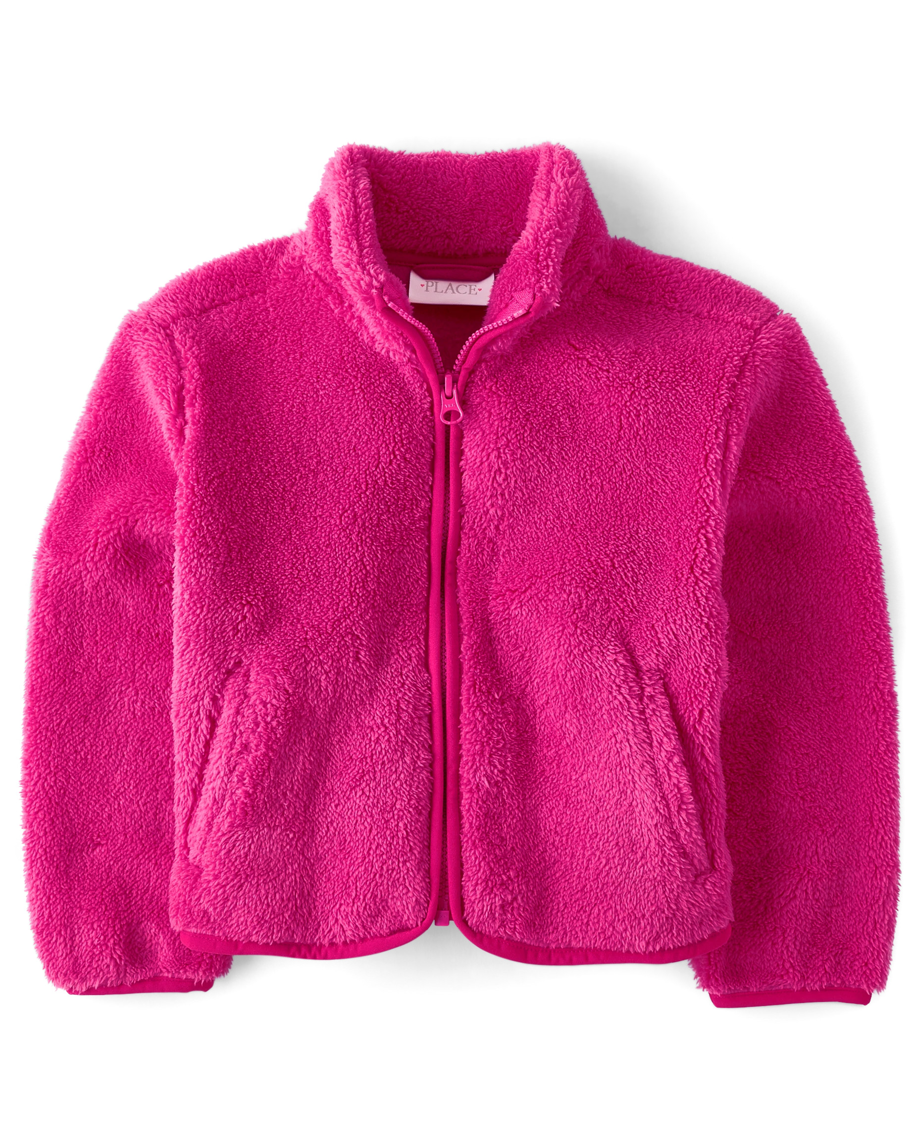 Girls Heavyweight Sherpa Zip Up Jacket - AURORA PINK | The Children's Place