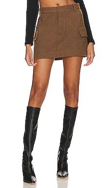 AG Jeans x Emrata Colombo Skirt in Umber from Revolve.com | Revolve Clothing (Global)