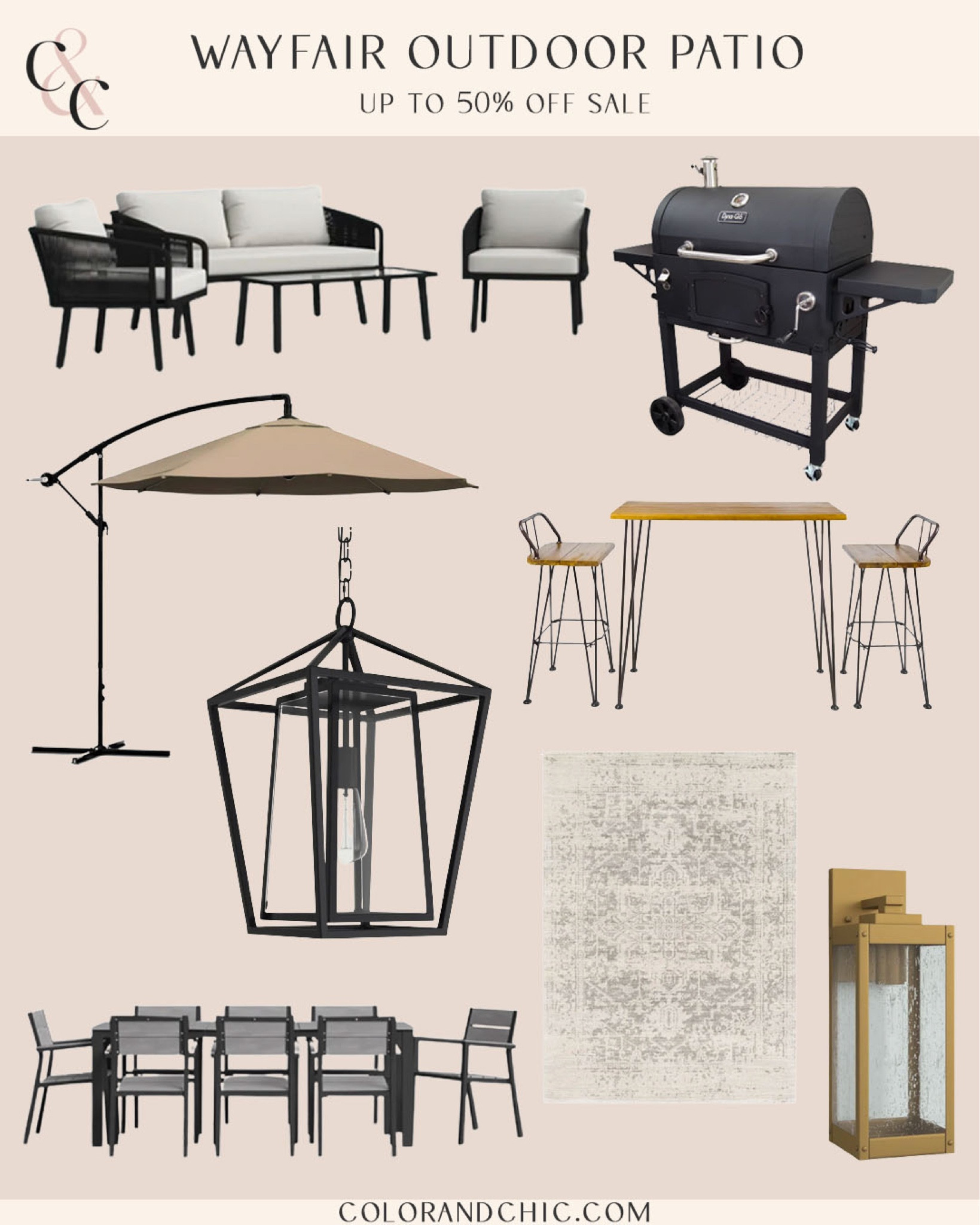 Wayfair outdoor patio inspiration. All items up to 50% off! I love the giant seating and dining set for hosting guests  

#LTKstyletip #LTKhome #LTKsalealert