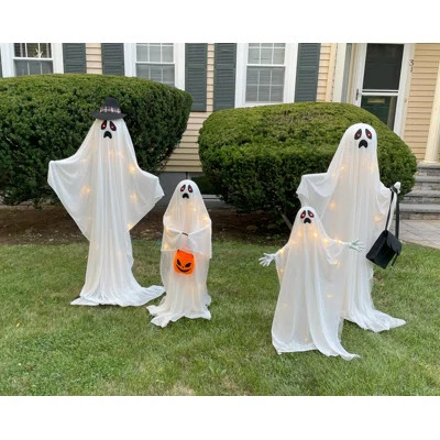 Halloween Light Up Standing 4pc Ghost Family | Wayfair Professional
