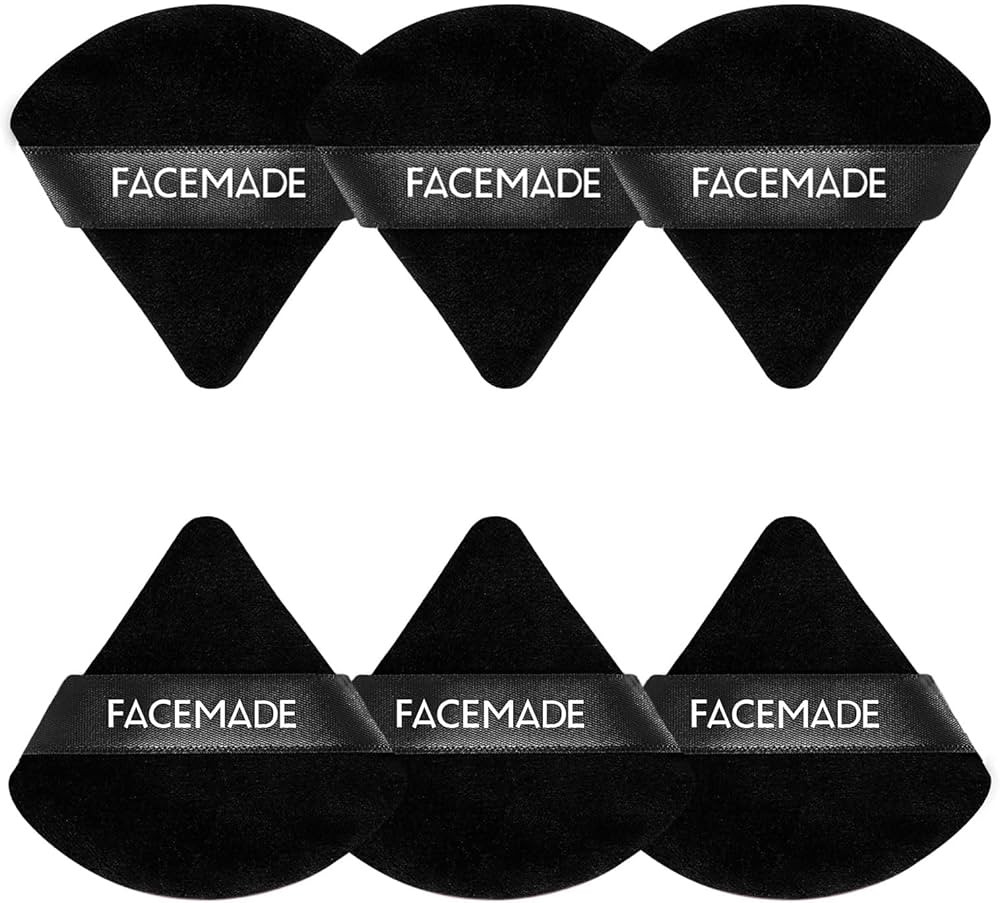 FACEMADE 6 Pieces Face Powder Puff with a Travel Case, Soft Makeup Puff with a Container, Triangl... | Amazon (US)