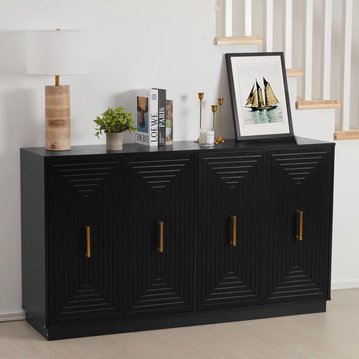 Buffet Cabinet With Doors And Adjustable Shelves | Wayfair North America