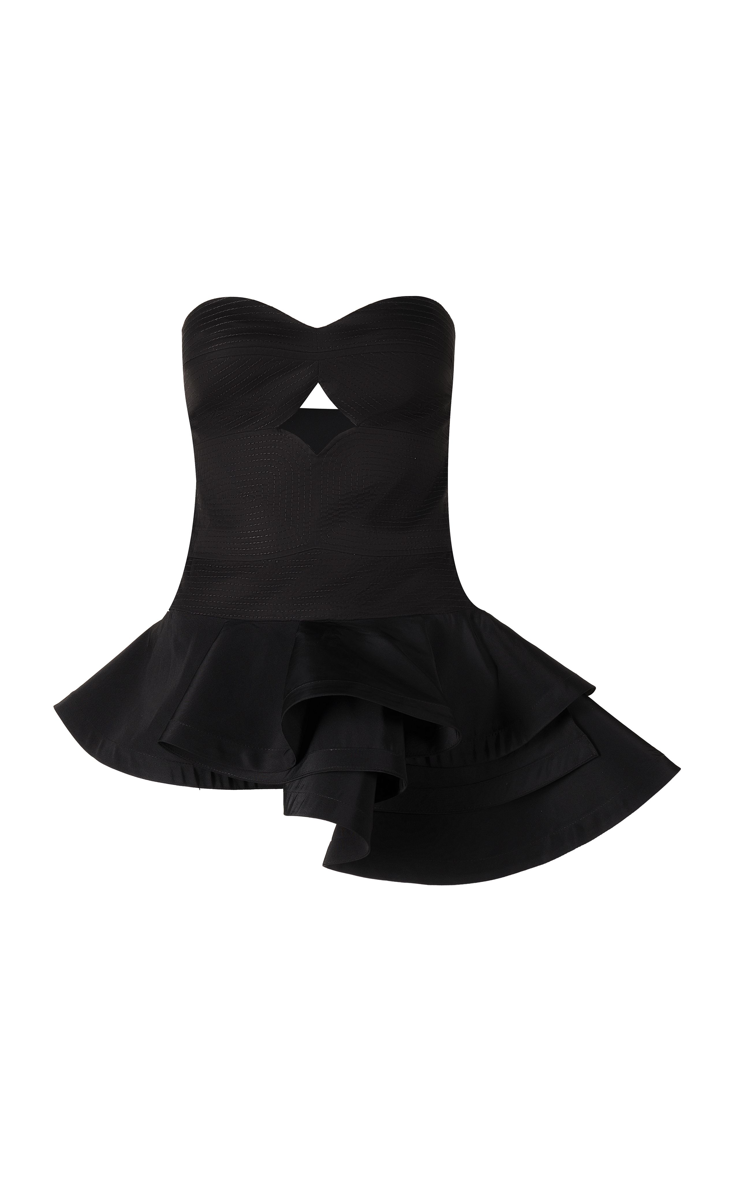 Musette Strapless Silk Peplum Top | Moda Operandi (Global)