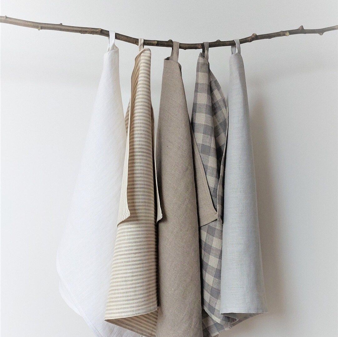 Natural Linen Tea Towel, Linen Dishclothes, Kitchen Hand Towel, Eco Friendly Soft Linen Towels, A... | Etsy (US)