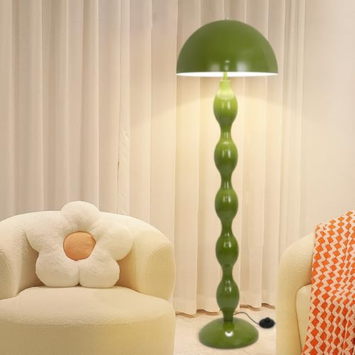 MUMENG Floor Lamp Creative Green Mushroom Lamp, Standing Lamp with Foot Switch, Creamy Style Modern Tall Lamp for Living Room, Bedroom, Office, Corner, E26/E27 Bulbs Compatible | Amazon (US)