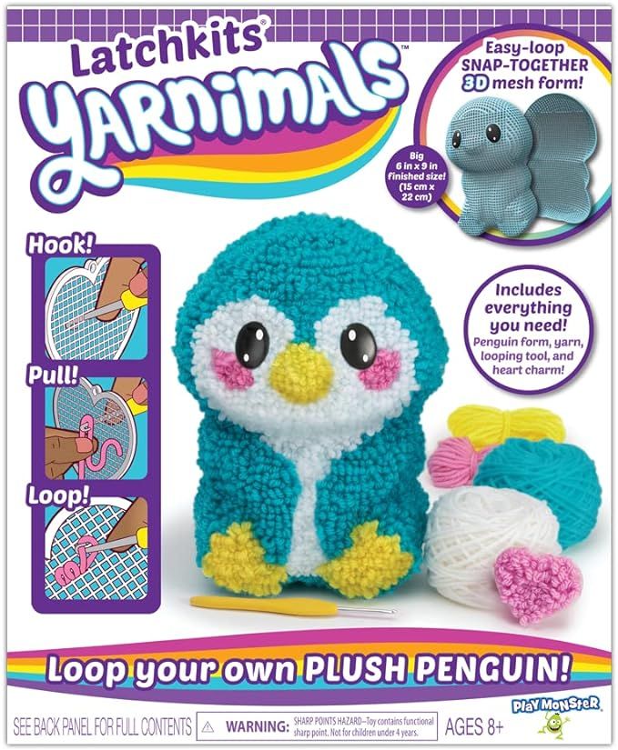 PlayMonster Yarnimals Penguin — Loop Your Own Penguin — Craft Kit — Make Your Own Animal To... | Amazon (US)